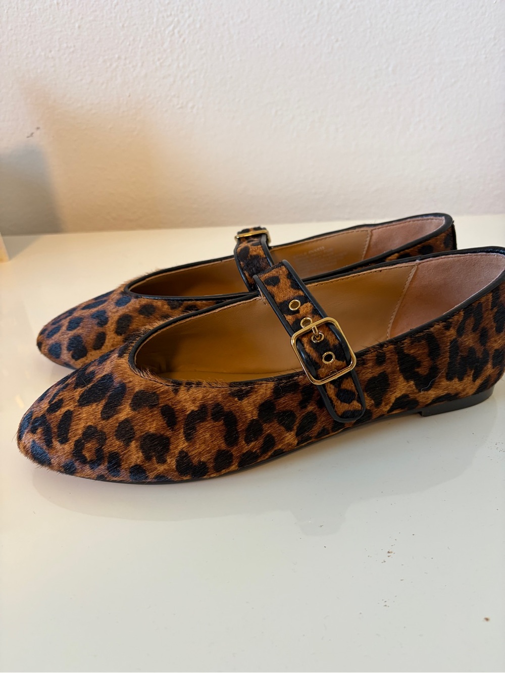 Madewell Leopard Print Flats with Buckle - Picture 3 of 4